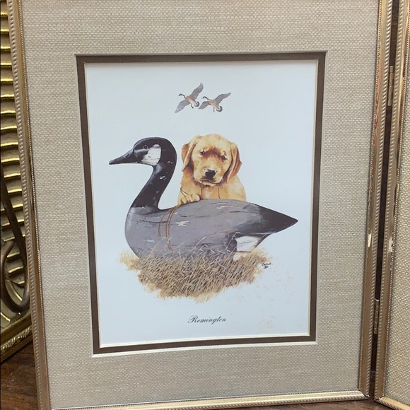 Double framed hunting art yellow Black Labrador - Picture 6 of 12